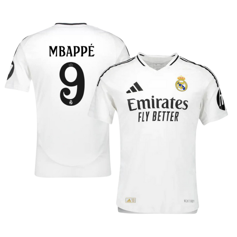 Camisa Real Madrid I 24/25 Mbappé 9 Torcedor Adidas Branca - BHS Sports