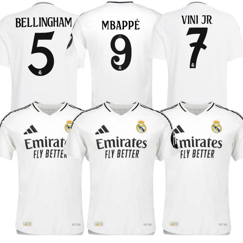 Combo Real Madrid 24/25 Mbappé, Vini Jr, Bellingham - BHS Sports