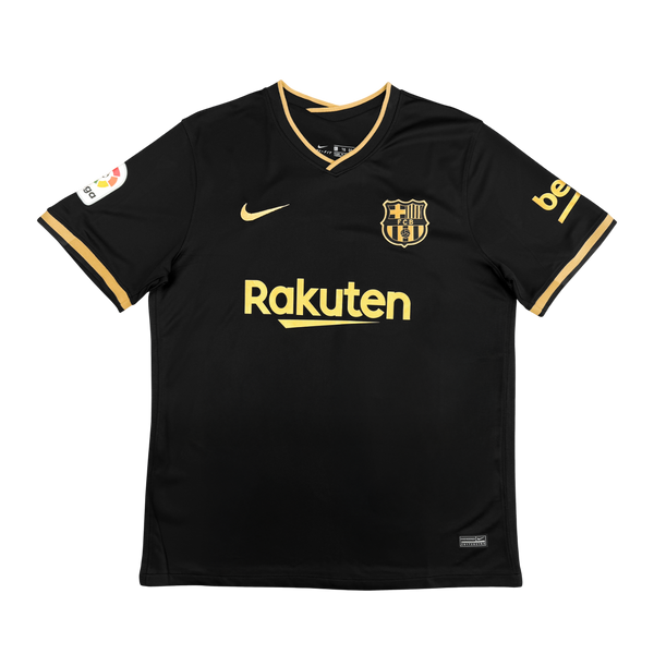 Camisa Retrô Barcelona Home 2020/21 Nike Masculino - Preto e Dourado