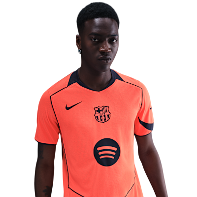 Camisa Barcelona Third 2025/26 Torcedor Nike Total 90 - Laranja