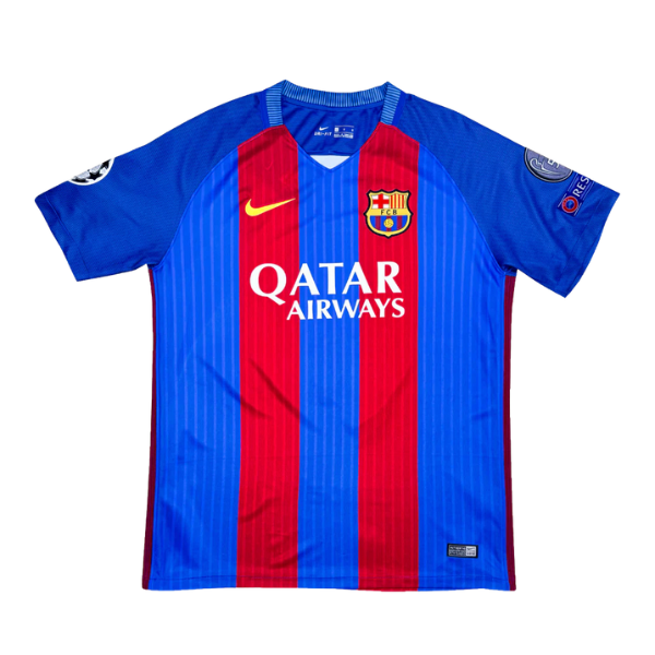 Camisa Retrô Barcelona Home 2016/17 Nike Masculino - Vermelho e Azul