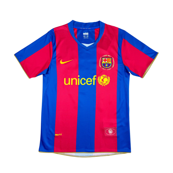 Camisa Retrô Barcelona Home 2007/08 Nike Masculino - Vermelho e Azul