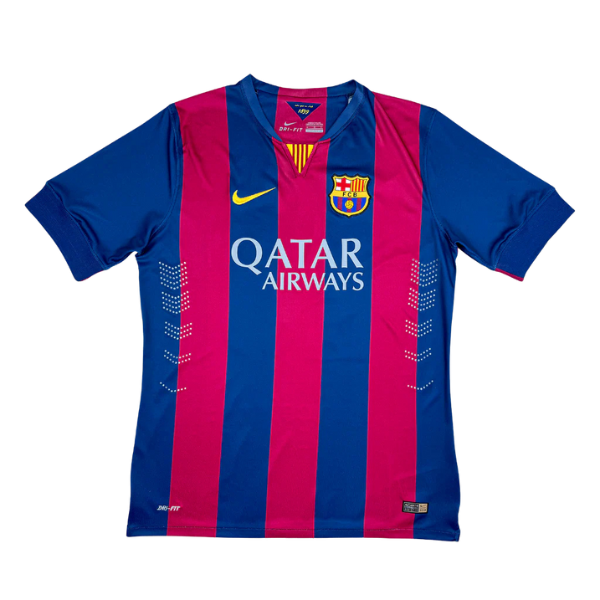 Camisa Retrô Barcelona Home 2014/15 Nike Masculino - Vermelho e Azul