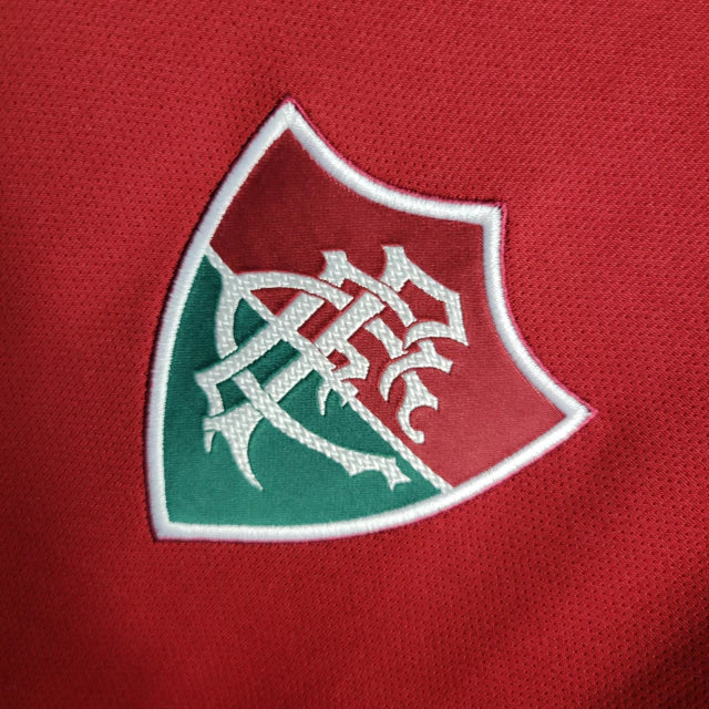 Camisa Fluminense Treino I 23/24 Umbro Torcedor Masculina - Vermelha com detalhes em verde
