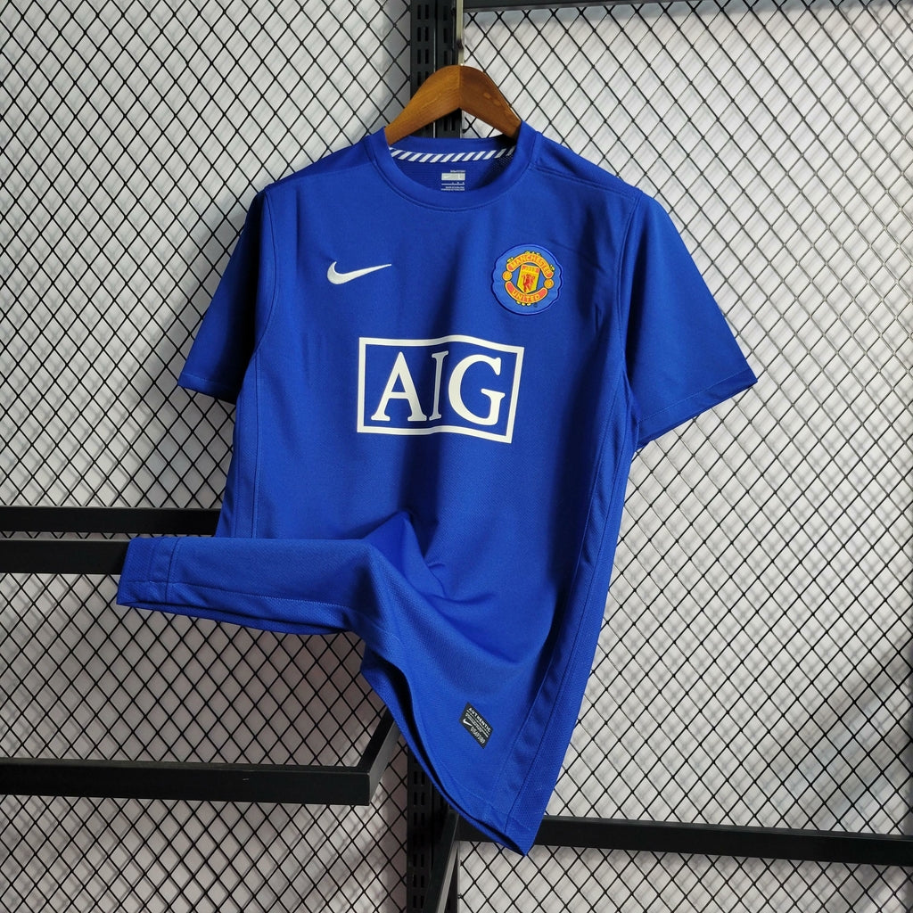 Camisa Retrô Manchester United Nike 2007/08 Masculino Azul