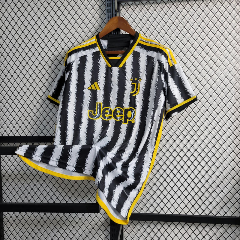 Camisa Juventus I Adidas Torcedor 23/24  Masculino - Preto e Branco