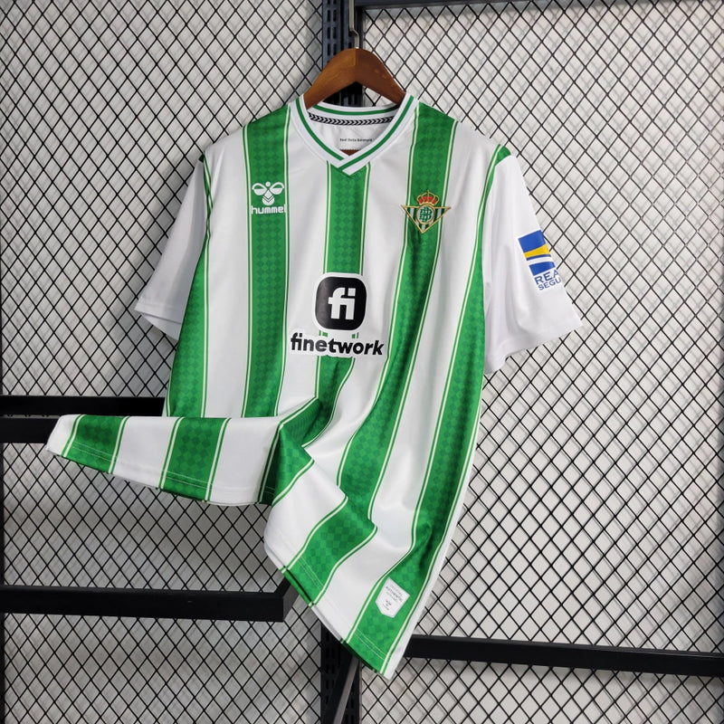 Camisa Real Betis Hummel 23/24 Torcedor Masculino Verde e Branco
