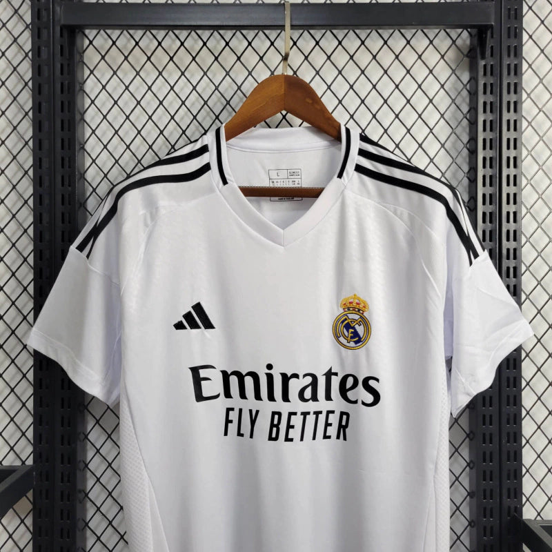 Camisa Real Madrid I 24/25 Bellingham 5 Torcedor Adidas - Branca
