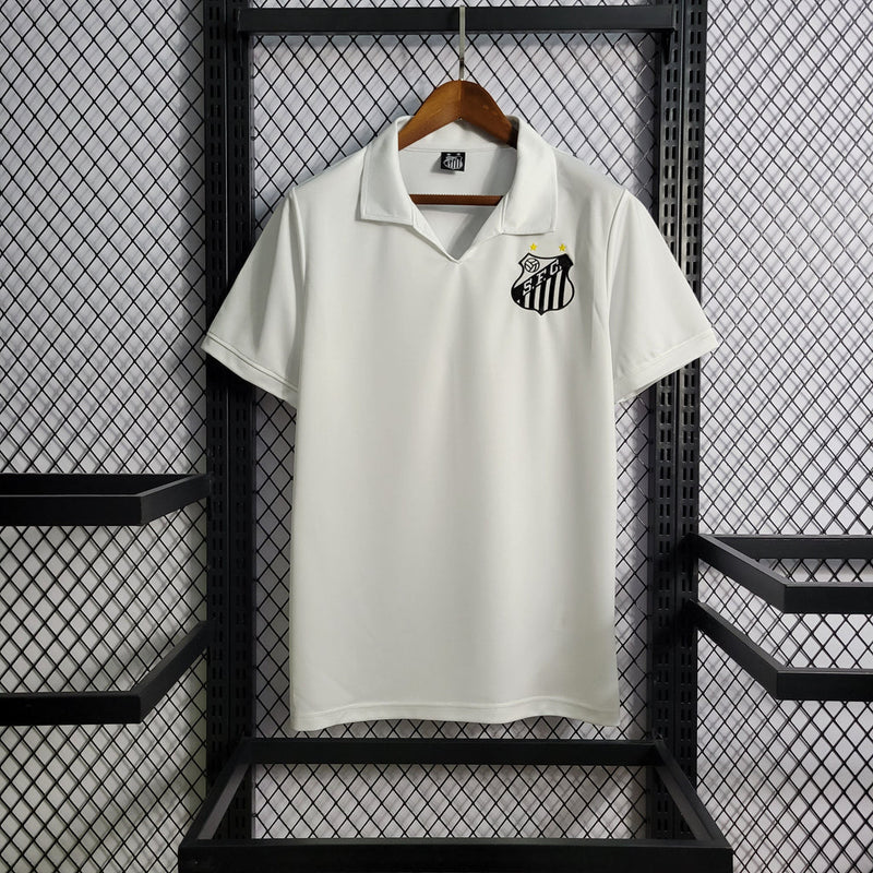 Camisa Santos I Pelé Retrô 1970 -  Masculina  Branco