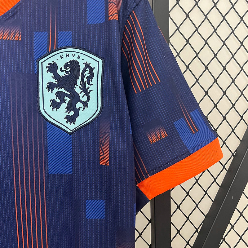 Camisa Holanda I Home Nike Torcedor 2024/25 Masculino Azul