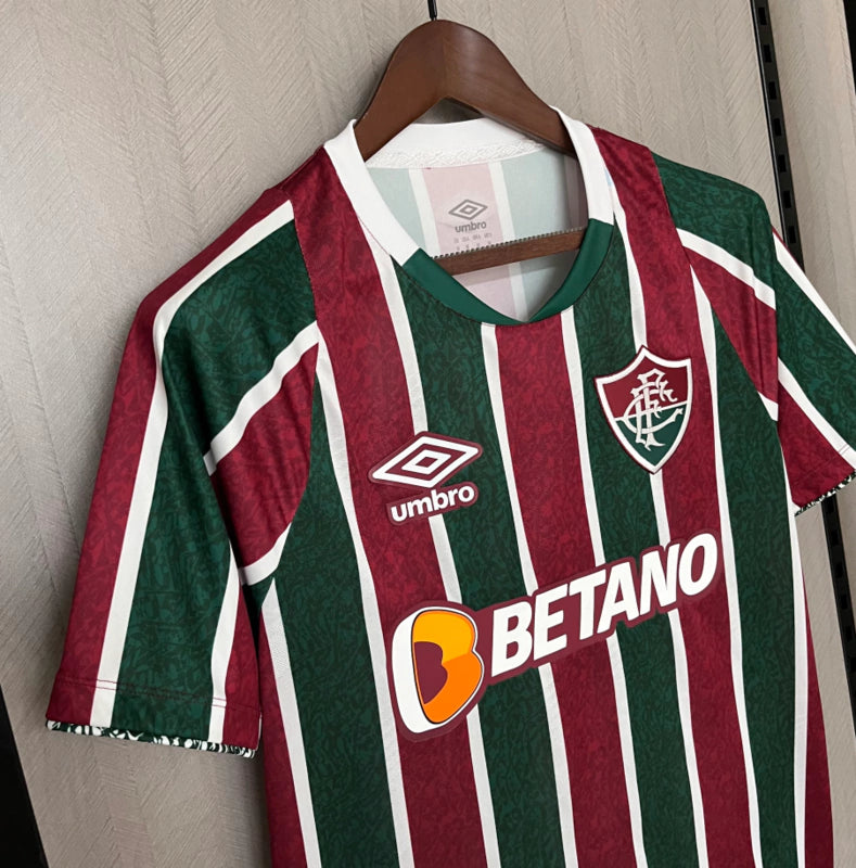 Camisa Fluminense I Home 2024/25 Torcedor Umbro Masculina Tricolor