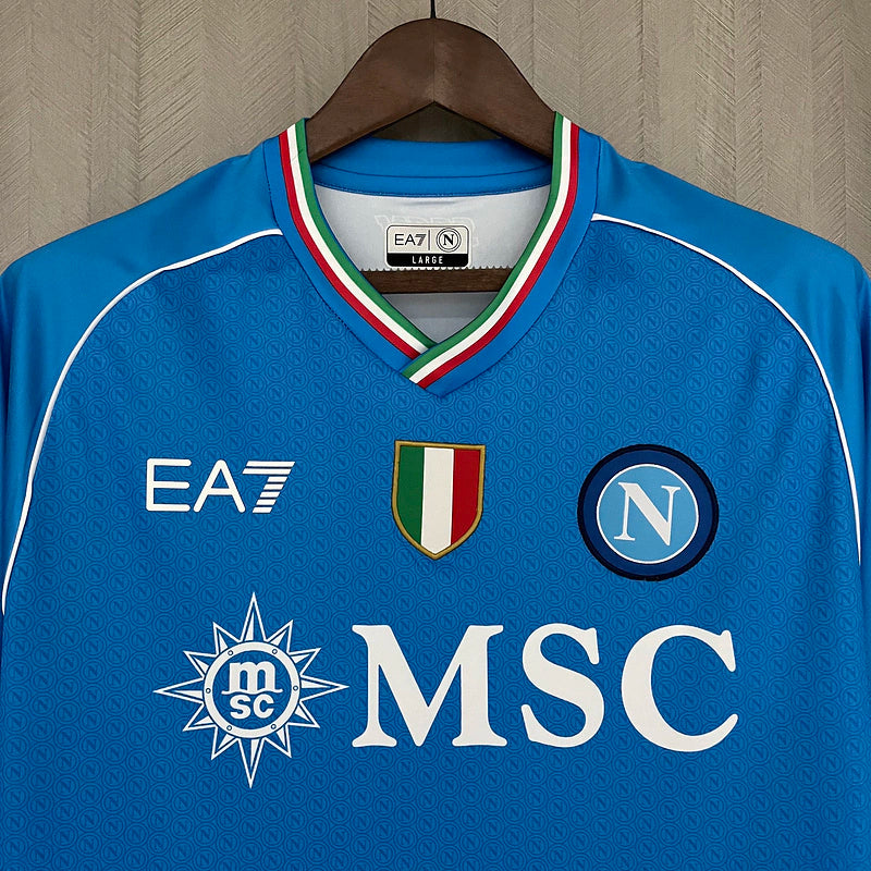 Camisa Napoli I Home 2023/24 Torcedor EA7 Masculino Azul