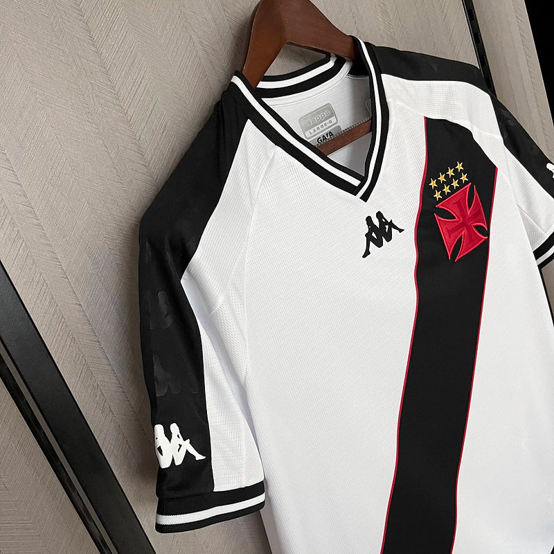 Camisa Vasco da Gama II Away 2024/25 Kappa Torcedor Masculino Branco e Preto