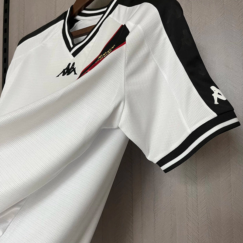 Camisa Vasco da Gama II Away 2024/25 Kappa Torcedor Masculino Branco e Preto