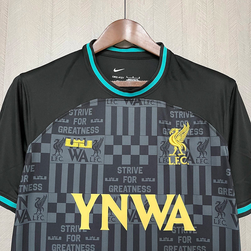 Camisa Liverpol x LeBron Nike Torcedor 2024/25 Masculino Preto