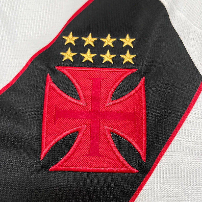 Camisa Vasco da Gama II Away 2024/25 Kappa Torcedor Masculino Branco e Preto