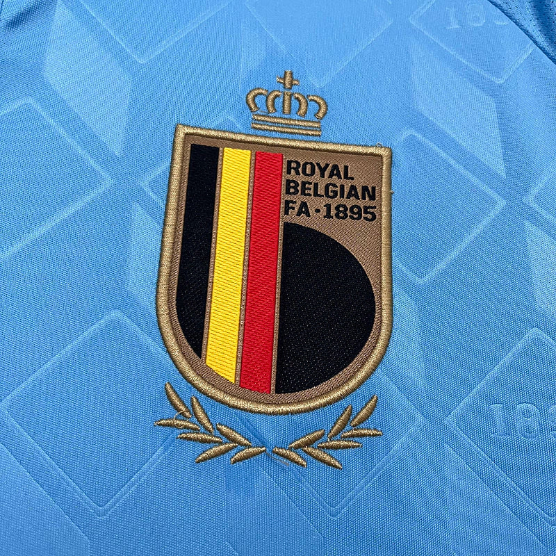 Camisa Bélgica II Away 2024/25 Torcedor Adidas Masculino Azul Celeste