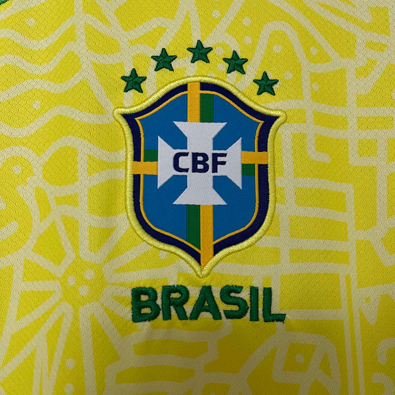 Camisa Seleção Brasileira I Home Nike Torcedor 2024/25 Masculino Amarelo