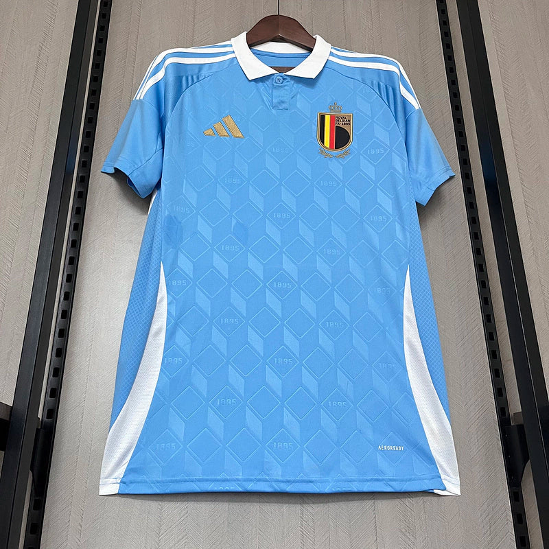 Camisa Bélgica II Away 2024/25 Torcedor Adidas Masculino Azul Celeste