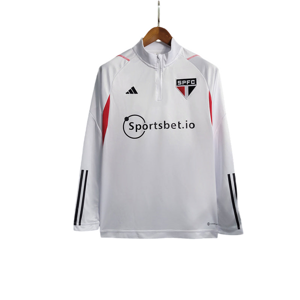 Blusa Tricolor Paulista Meio Ziper 23/24 - Branco