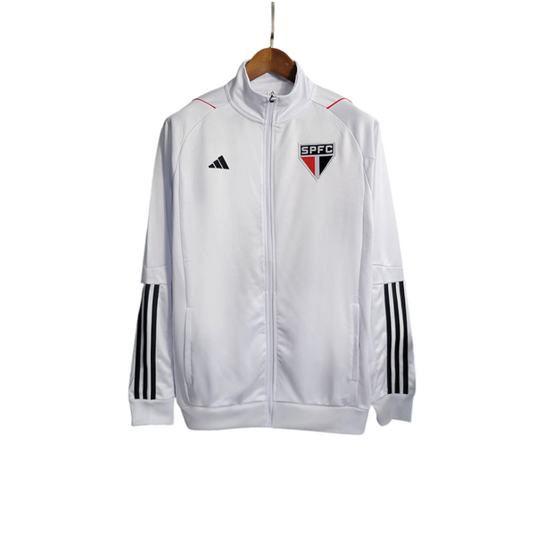 Blusa Tricolor Paulista Treino Ziper inteiro 23/24 - Branco