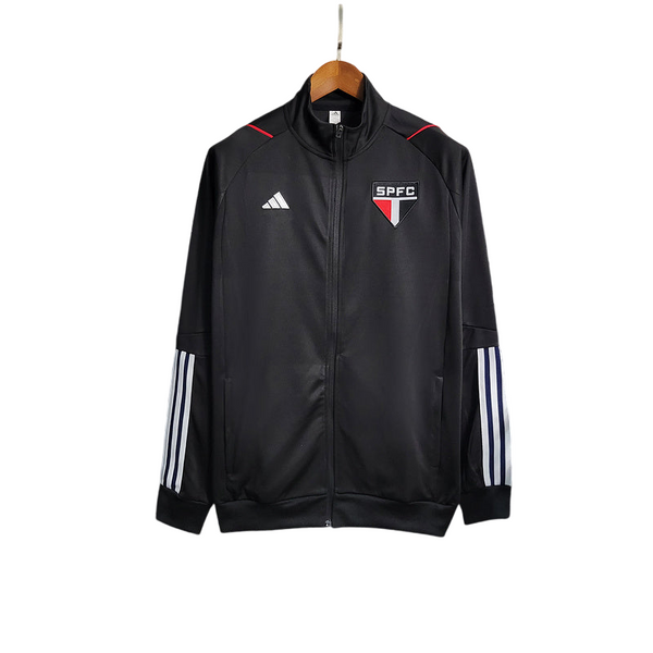 Blusa Tricolor Paulista Treino Ziper inteiro 23/24 - Preto