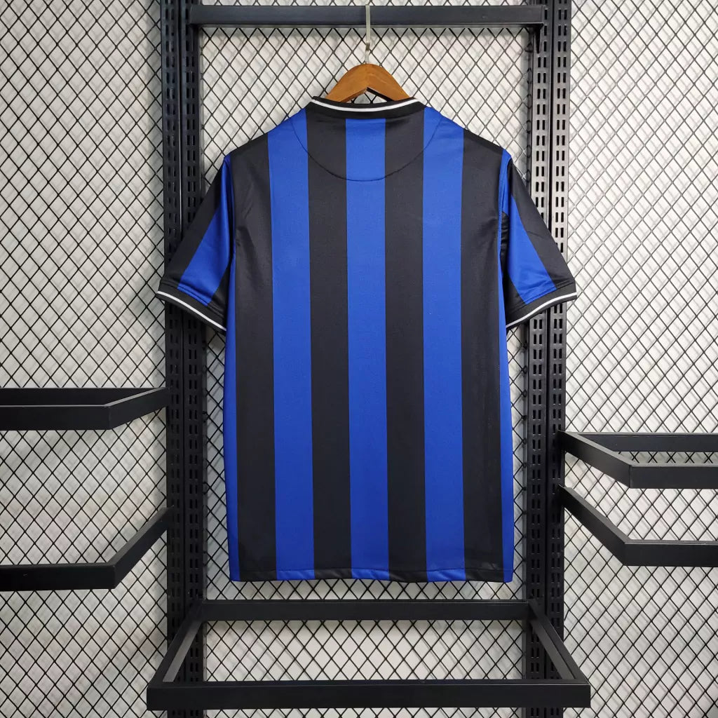 Camisa Retrô Inter de Milão I Home 2009/10 Masculino Azul e Preto