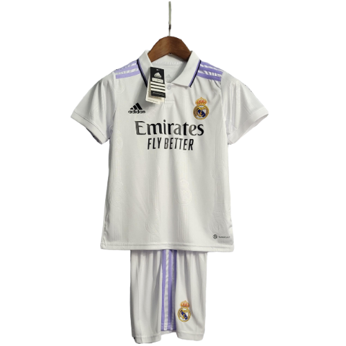 Kit Infantil Adidas Real Madrid I - 2022- Branco