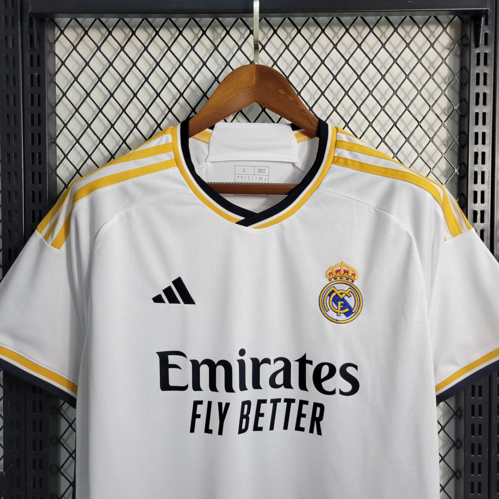 Camisa Real Madrid I Home 2023/24 Adidas Torcedor Masculino Branco