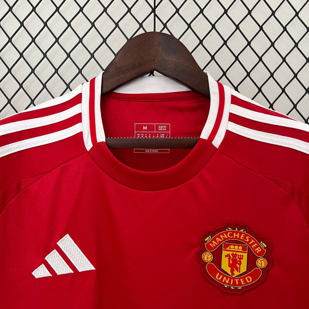 Camisa Manchester United I Home 2024/25 Torcedor Masculino Vermelho