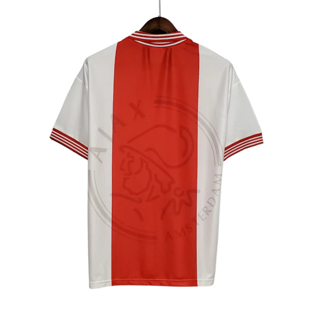 Camisa Ajax Home 95/96 Umbro Masculina - Branco e Vermelho