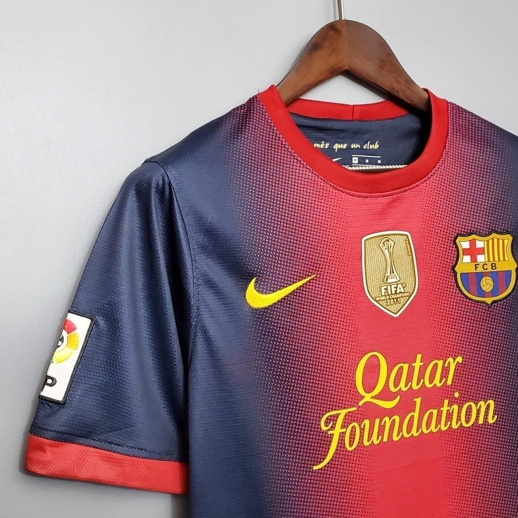 Camisa Retrô Barcelona Nike 2012/13  Masculino Azul Grená