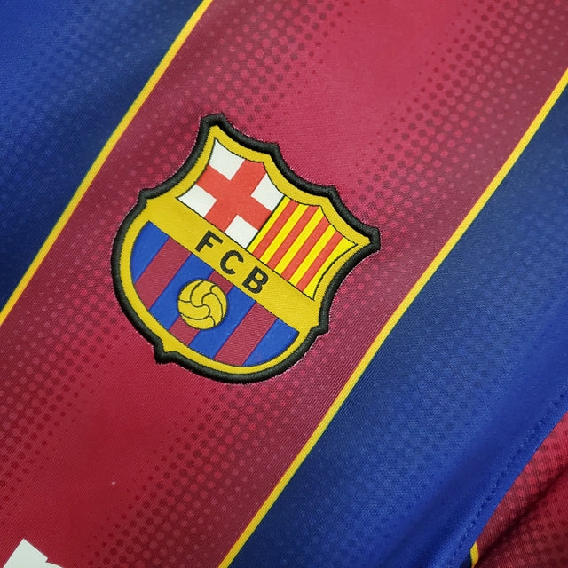 Camisa Retrô Barcelona Home 20/21 Torcedor Nike Masculina - Azul e Grená