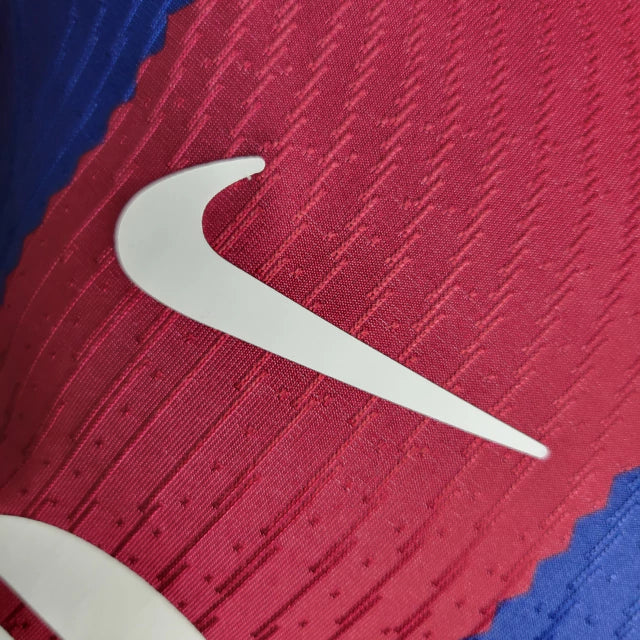 Camisa Barcelona I 23/24 Jogador Nike Masculina - Azul e Grená