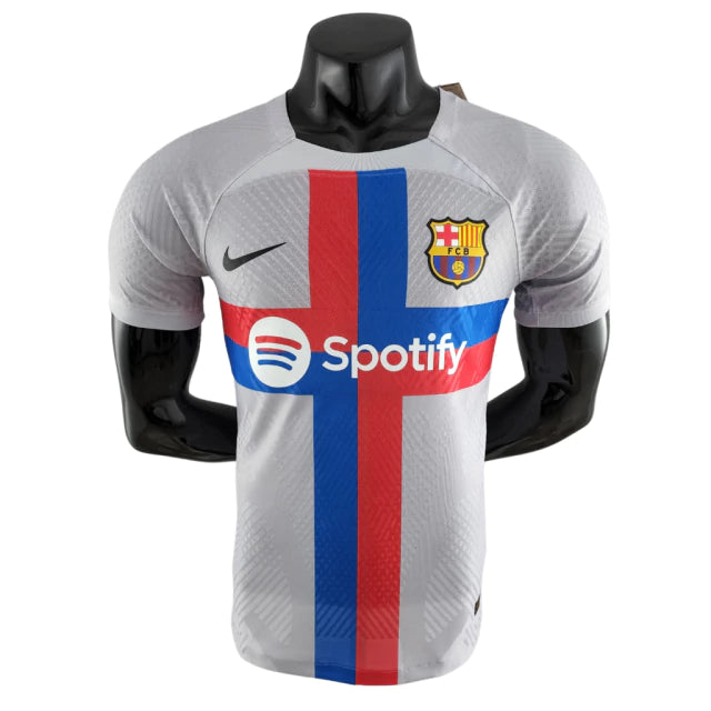 Camisa Barcelona Third 22/23 Jogador Nike Masculina - Cinza