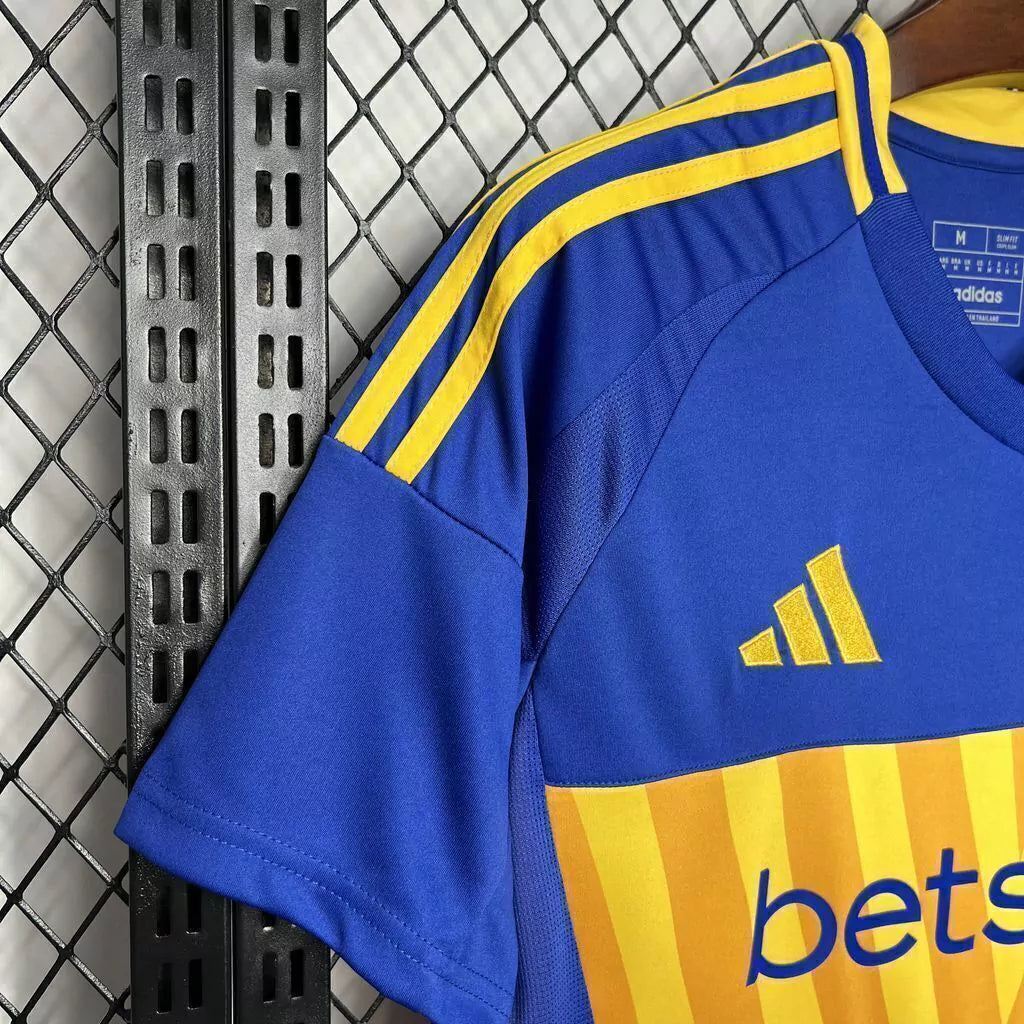 Camisa Boca Juniors I Home 2024/25 Adidas Torcedor Masculino Azul e Amarelo