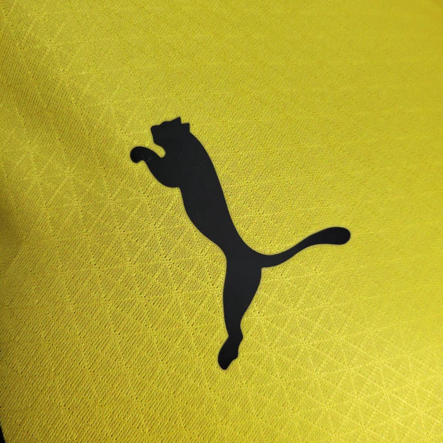 Camisa Borussia Dortmund Home 23/24 Jogador Puma Masculina - Amarelo e Preto