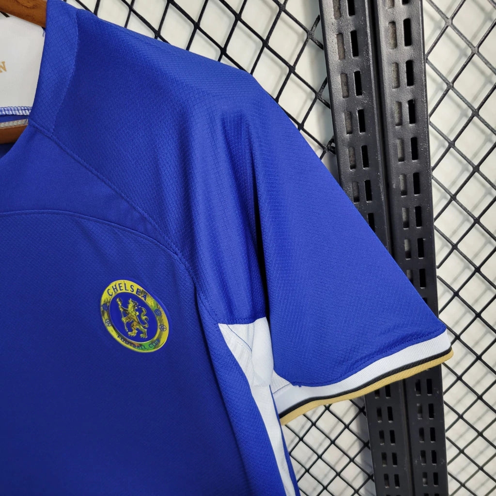 Camisa Chelsea I Home 2023/24 Torcedor Masculina Azul