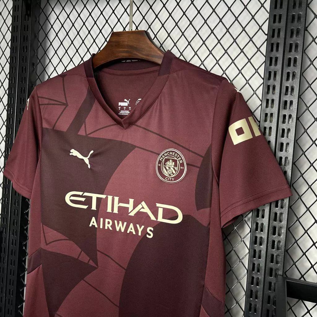 Camisa Manchester City III Third 2024/25 Torcedor Puma Masculina Grená