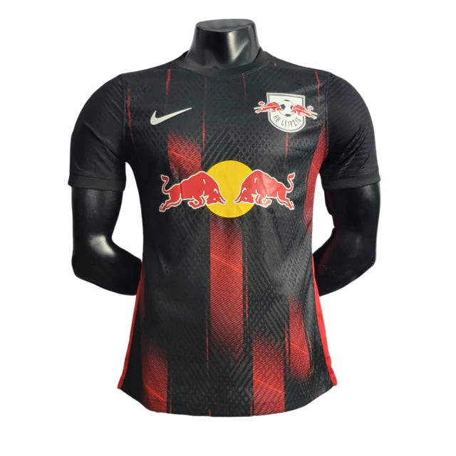 Camisa RB Leipzig 22/23 Nike Masculina Jogador - Preto e Vermelho