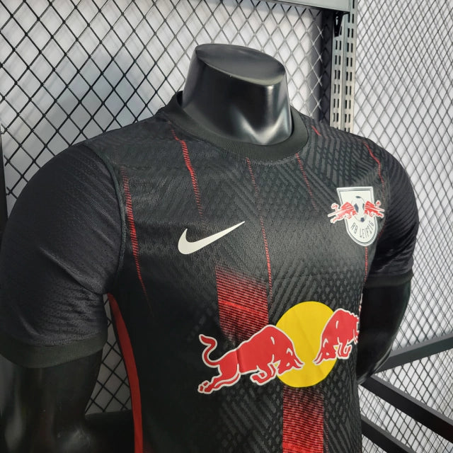 Camisa RB Leipzig 22/23 Nike Masculina Jogador - Preto e Vermelho