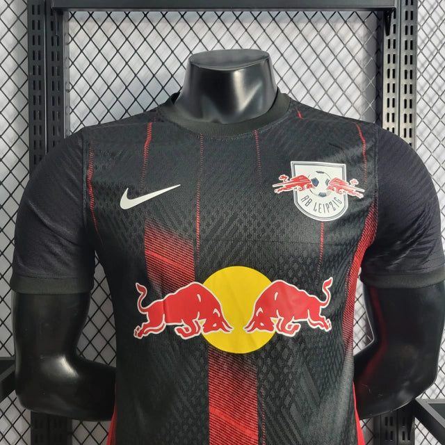 Camisa RB Leipzig 22/23 Nike Masculina Jogador - Preto e Vermelho