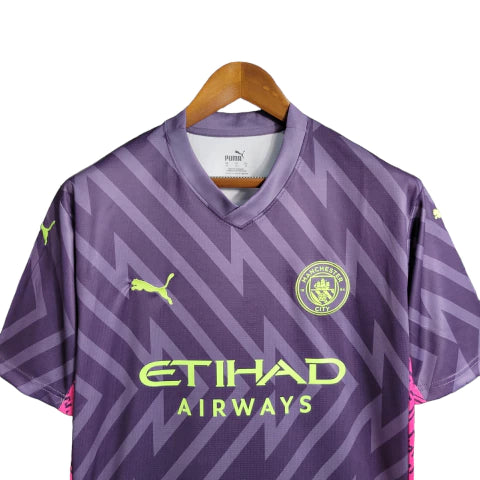 Camisa Manchester City Goleiro 23/24 - Torcedor Puma Masculina - Roxo