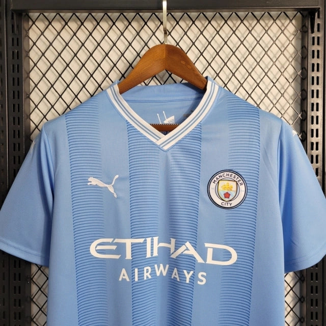 Camisa Manchester City I Home 2023/24 Torcedor Puma Masculina Azul