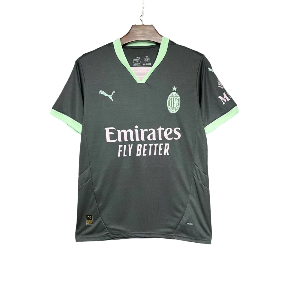 Camisa Milan III Third 2024/25 Puma Torcedor Masculino Cinza e Verde