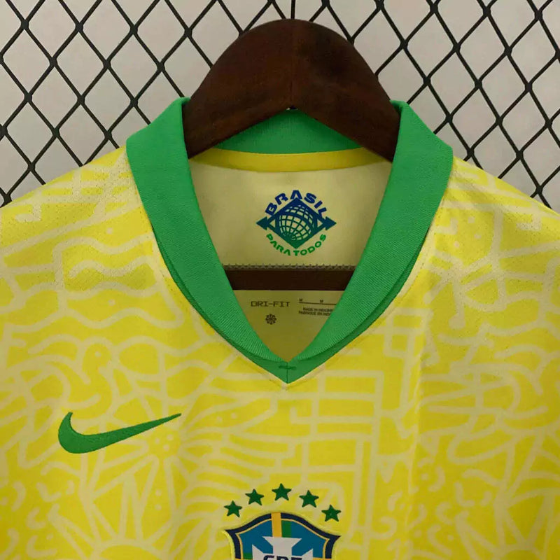Camisa Seleção Brasileira I Home Nike Torcedor 2024/25 Masculino Amarelo