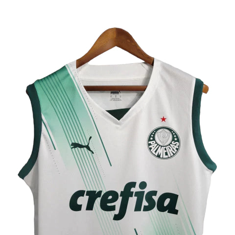 Camisa Palmeiras Away Regata 23/24 - Torcedor Puma Masculina - Branco