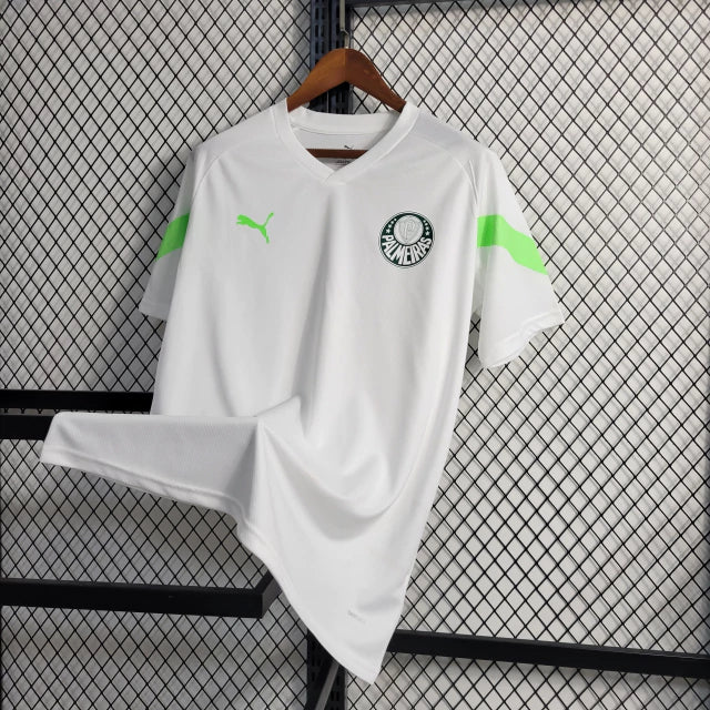 Camisa Palmeiras Treino 23/24 - Torcedor Puma Masculina - Branco e Verde Limão