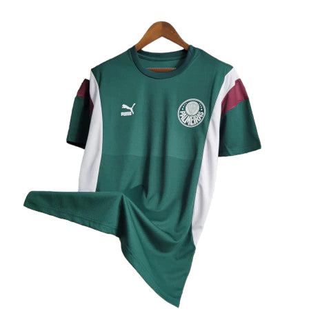 Camisa Palmeiras Treino 23/24 - Torcedor Puma Masculina - Verde e Branco