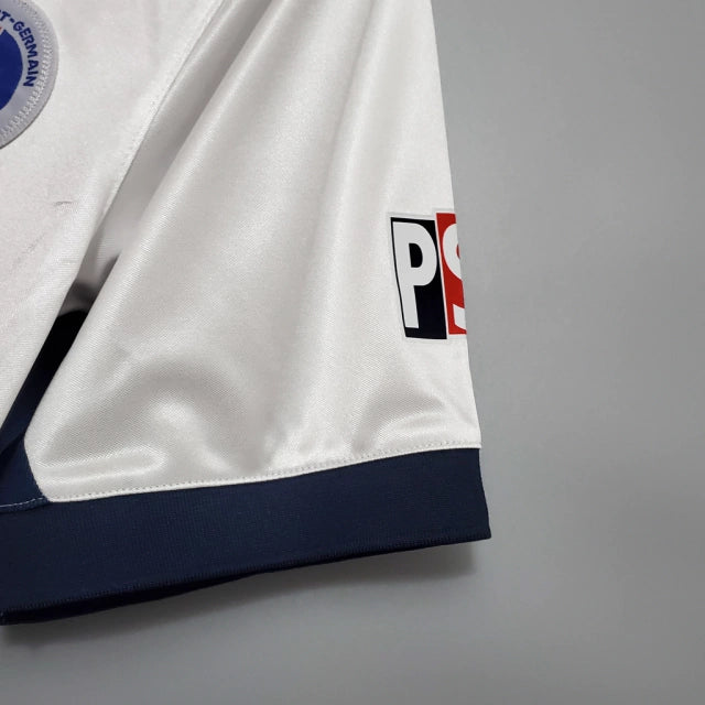 Camisa Paris Saint Germain PSG Retrô Away 98/99 Torcedor Nike Masculina - Branco, Azul e Vermelho